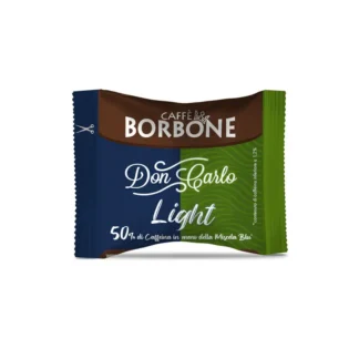 100 capsule Caffè Borbone LIGHT miscela 50% Blu, 50% Dek Don Carlo compatibili A Modo Mio* Lavazza* compatibili